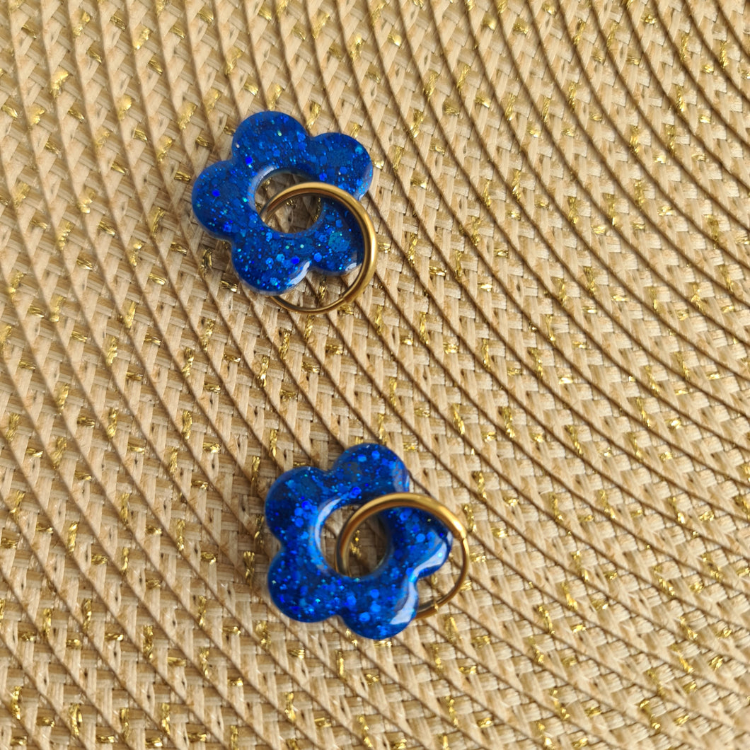 Boucles fleurs | Blue Sapphire