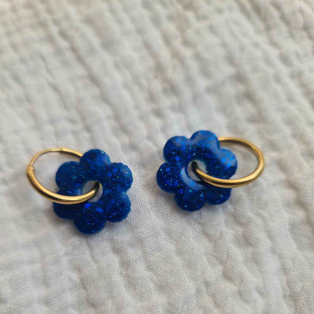 Boucles fleurs | Blue sapphire