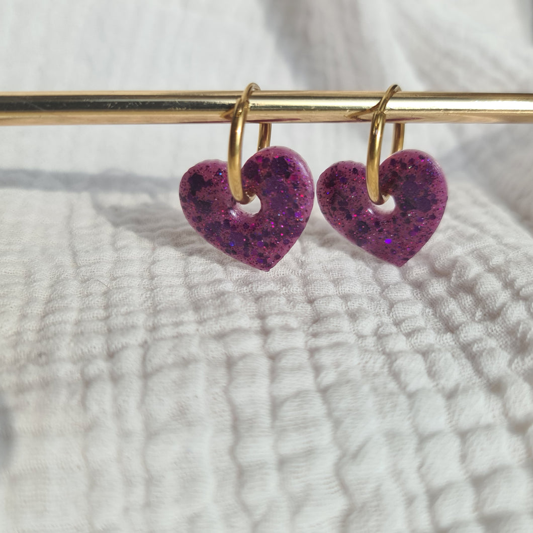 Boucles cœur | Amethyst sparkle