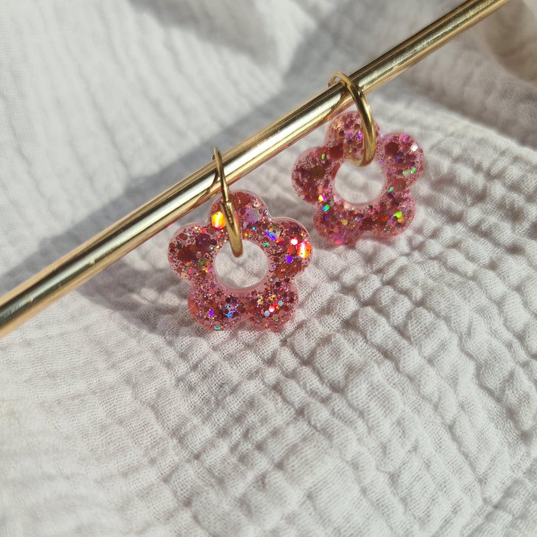 Boucles fleurs | Power pink