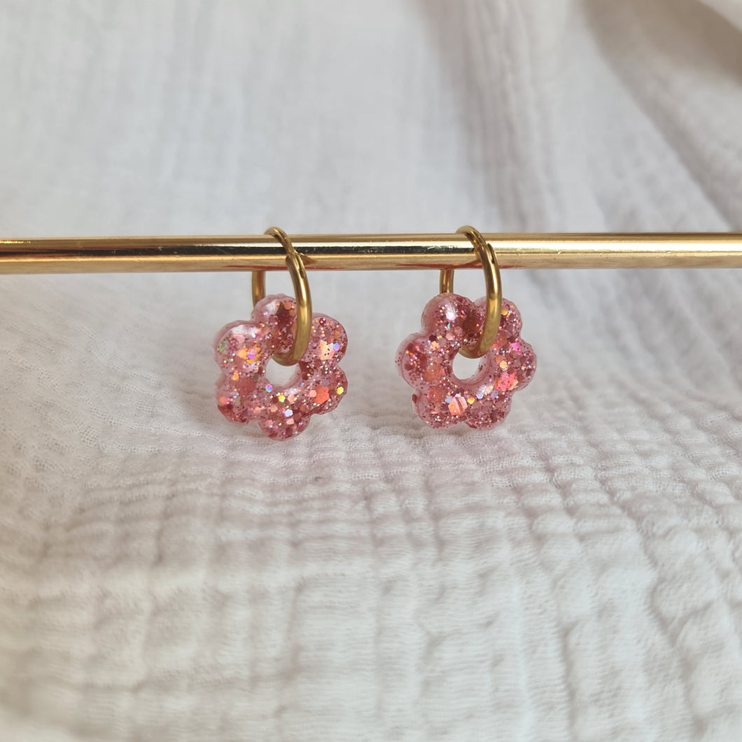 Boucles fleurs | Power pink*
