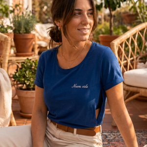 T-shirt d'allaitement coton biologique - Nueva Vida | Corail épicé