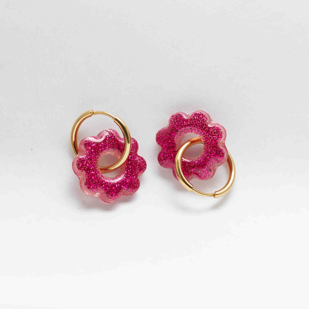 Boucles fleurs | Fuschia fever