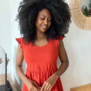 Robe d'allaitement en coton biologique - Lexie | Noire
