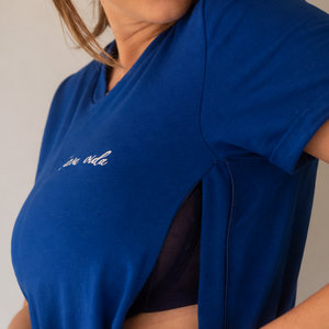 T-shirt d'allaitement coton biologique - Nueva Vida | Corail épicé